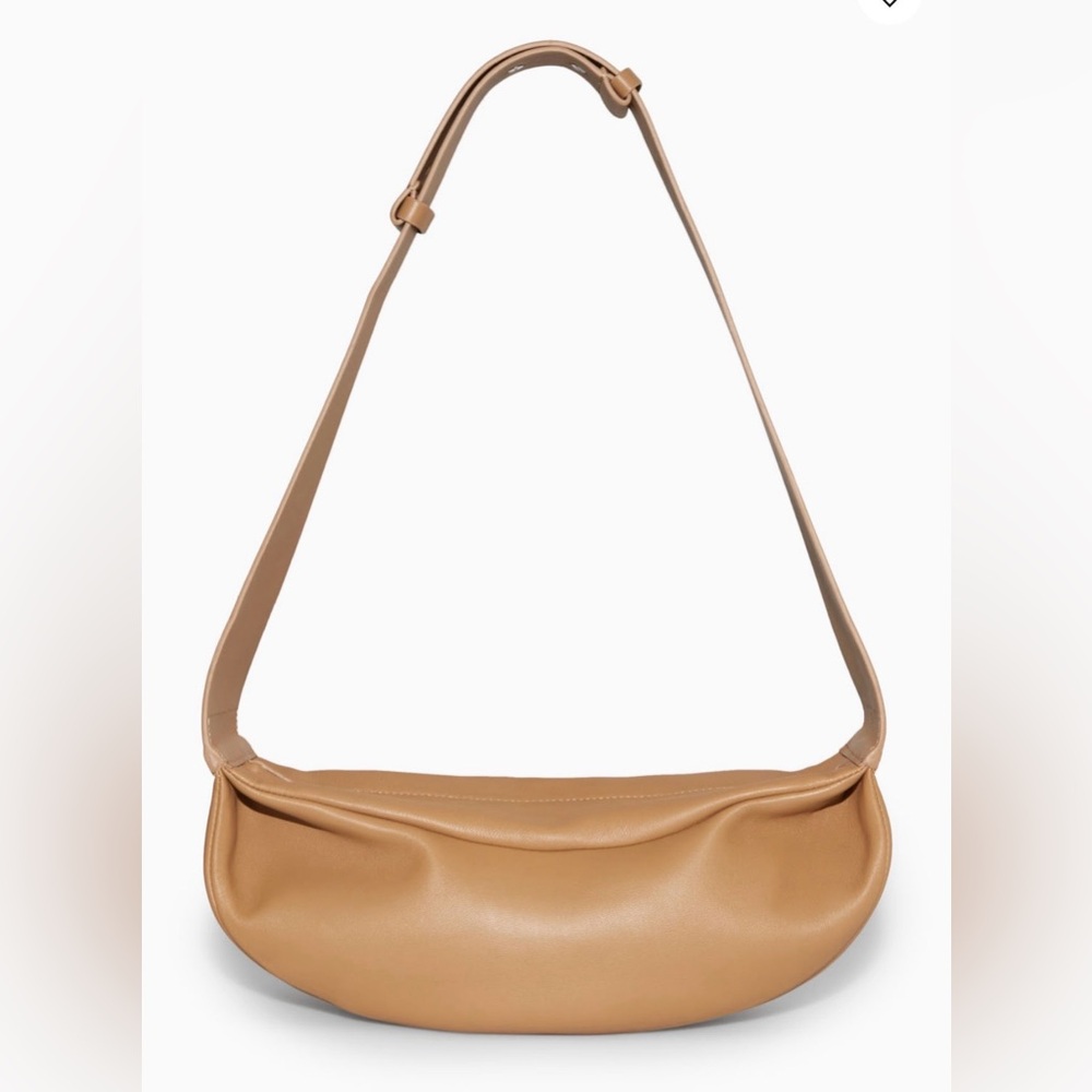 NWT COS leather crossbody bag beige